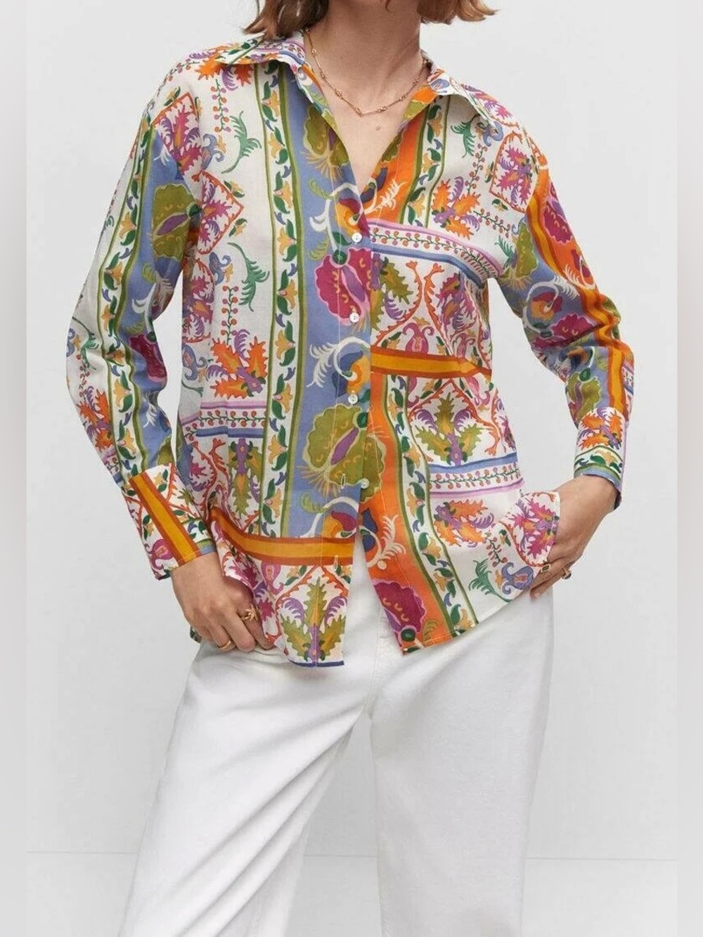 Mango Cotton Button-up